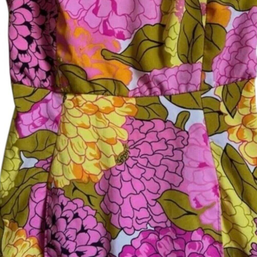 Unique Vintage 1950s Rockabilly Floral Romper Pink and Yellow Sz 3X NWT #13 - Picture 5 of 5